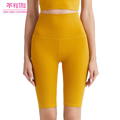 Double-sided grooming stretch slimming running five-point pants women mesh yoga shorts