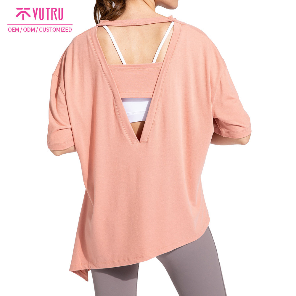 Short-sleeved loose-fitting yoga suit