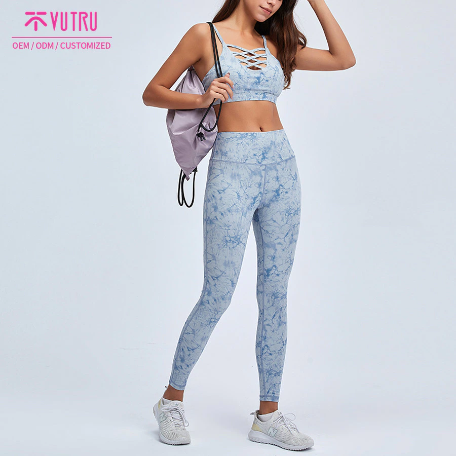 Quality Women Tie-dyeing sports bra and legging Oem From China-Santic