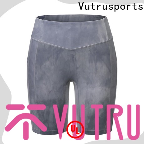 custom leopard yoga shorts for business for gym