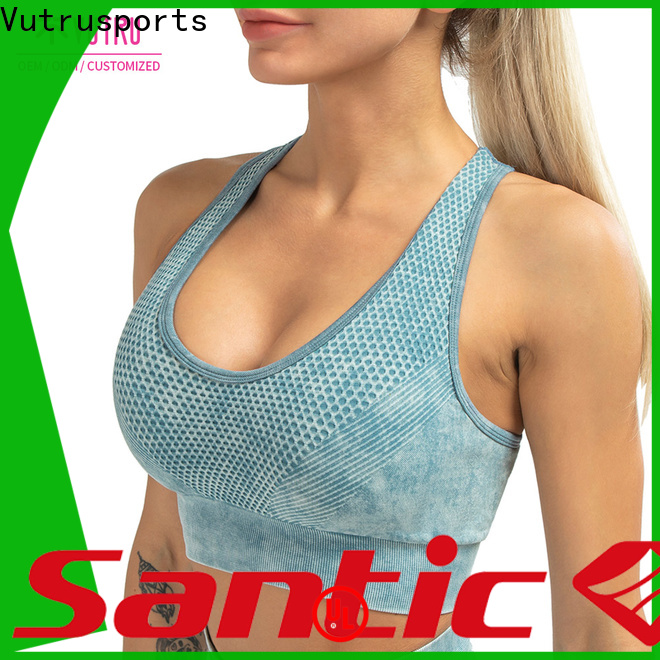 Santic best custom sports bra supplier manufacturers for training