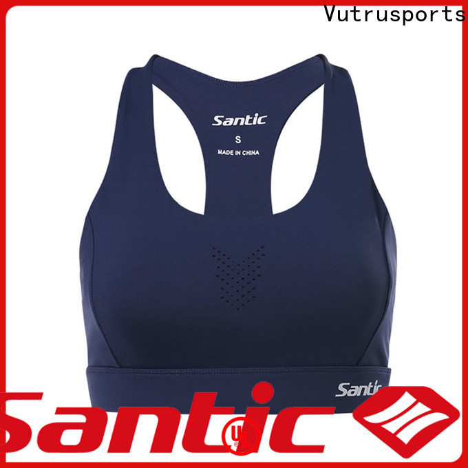 Santic wholesale light pink sports bra suppliers for ladies
