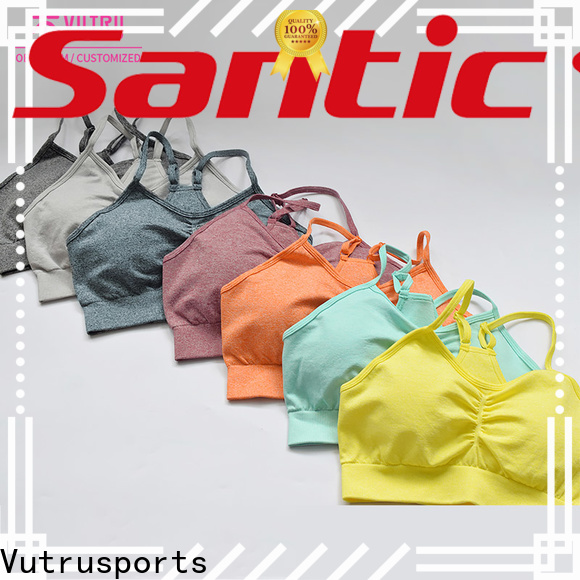 Santic wholesale clear strap sports bra for business for training